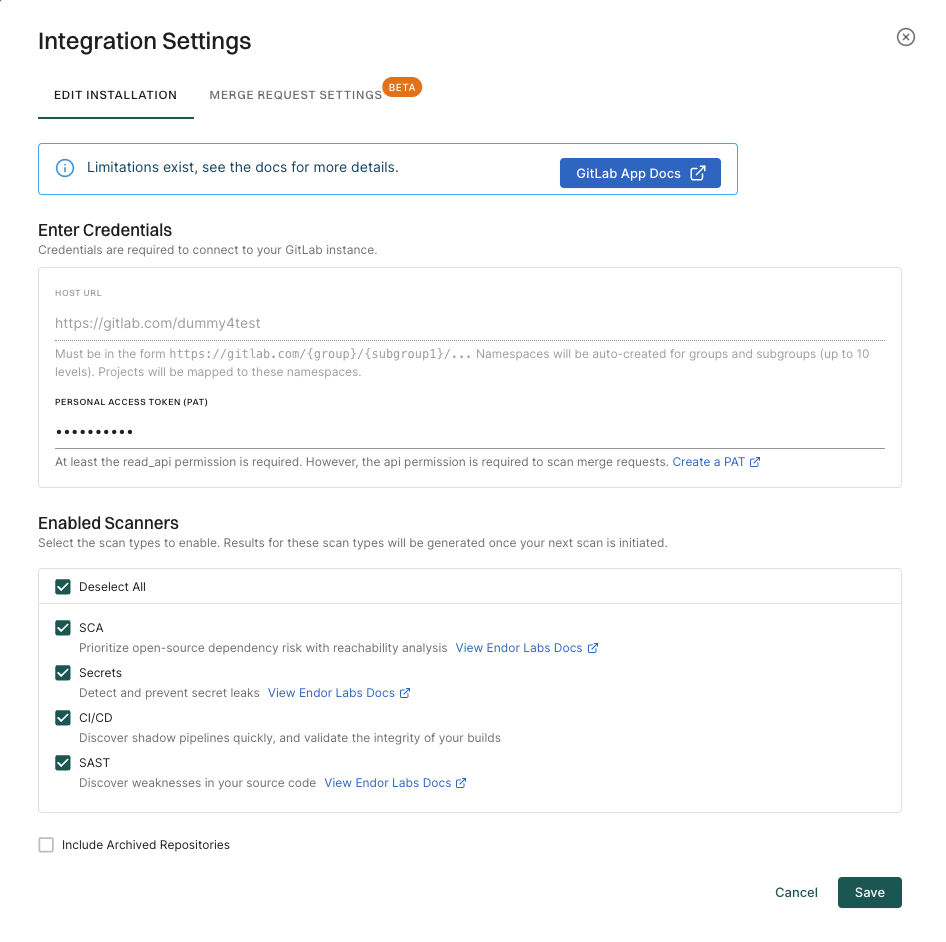 Edit GitLab App