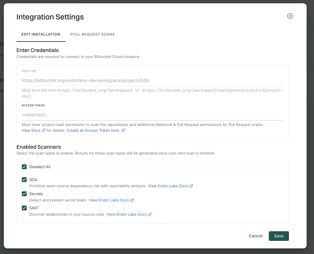 Edit Bitbucket App