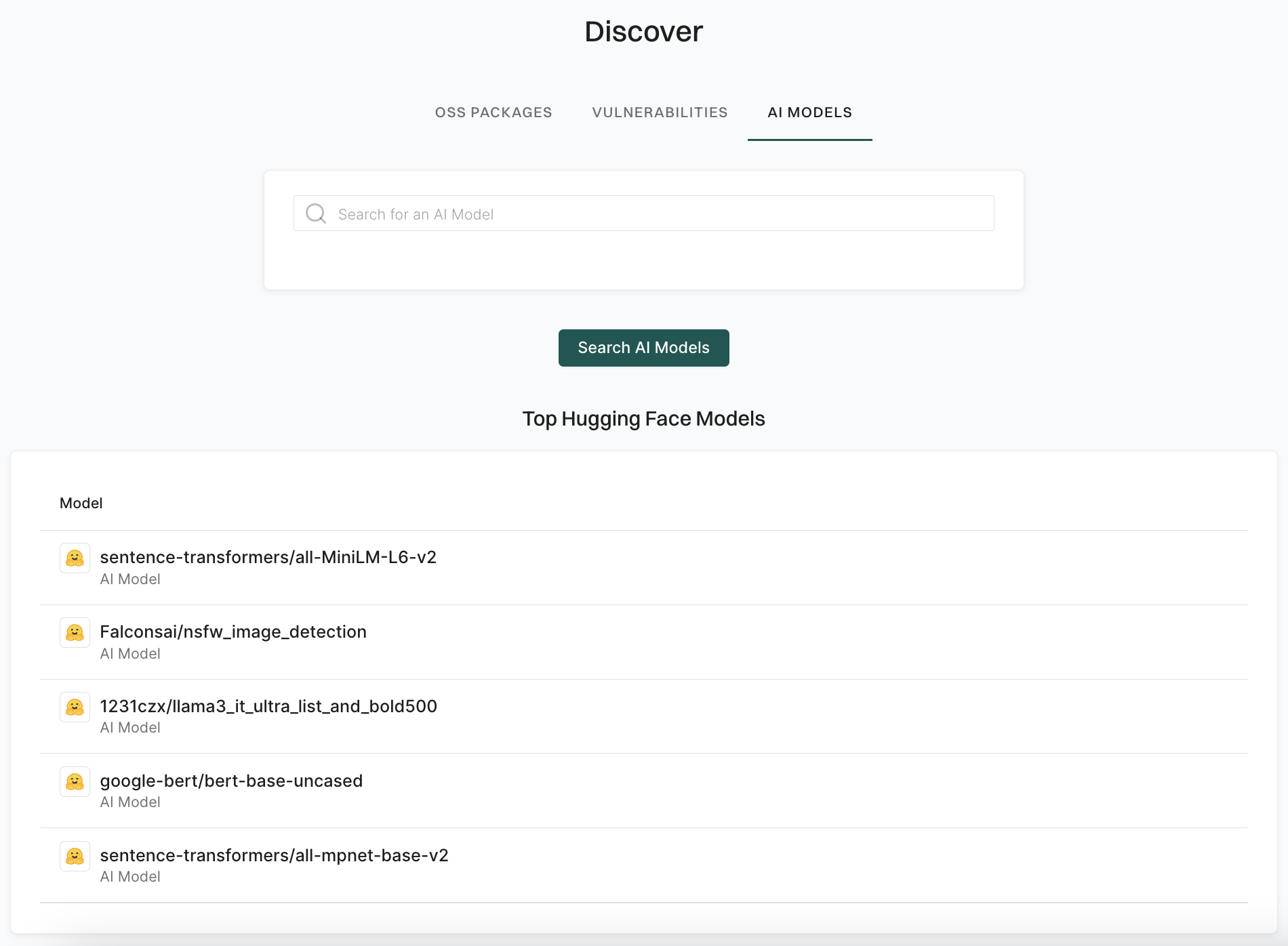 View AI models
