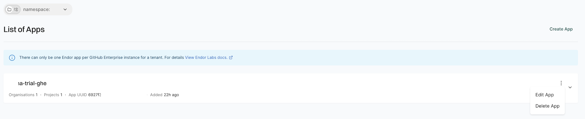 Manage GitHub Enterprise Server App