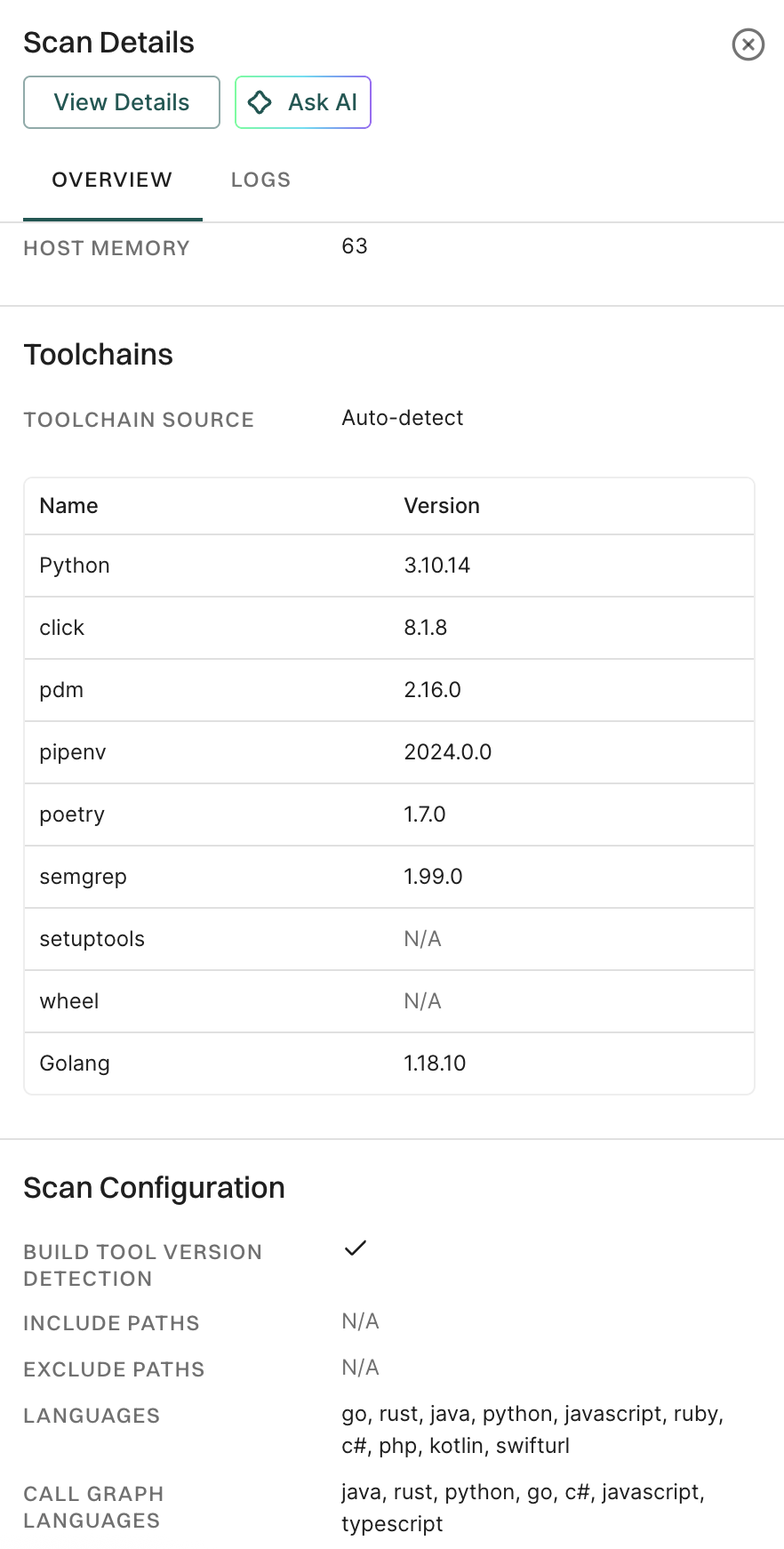 View MR scan pane