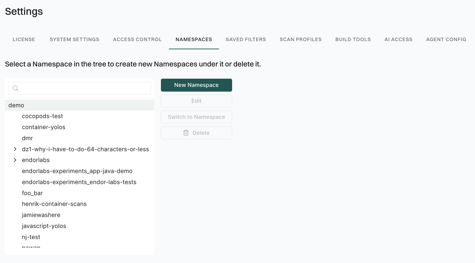 Namespaces Example