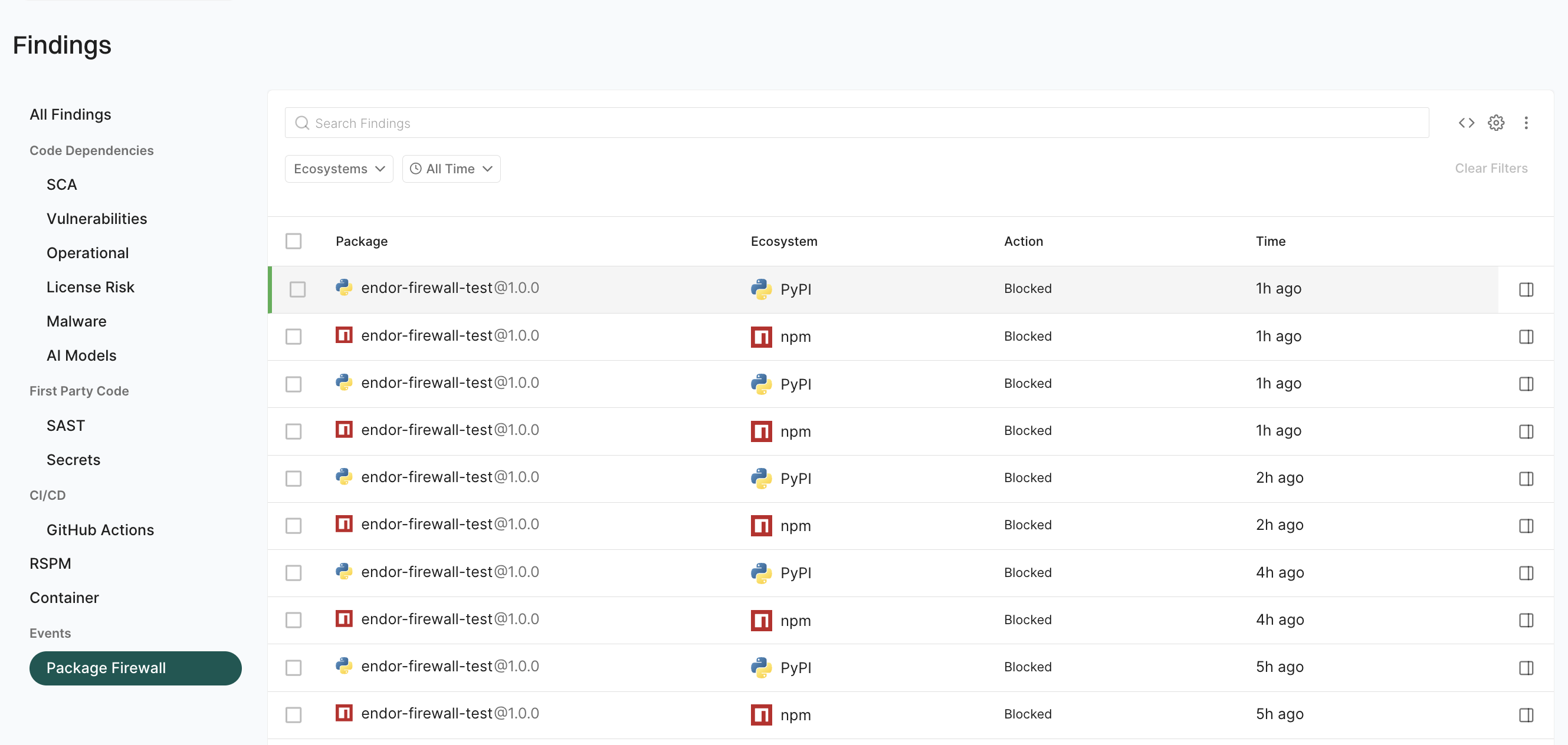 Package Firewall