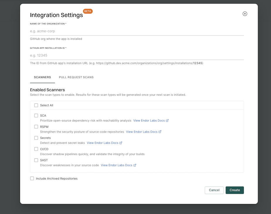 Scanner options