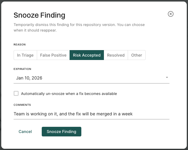 Snooze Finding