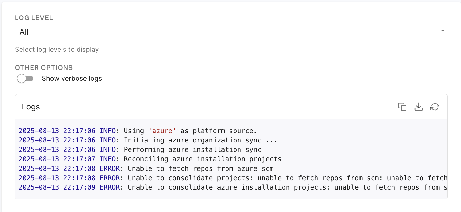 sync logs